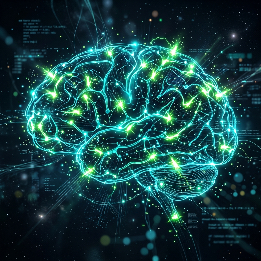 Neural network glow illustration